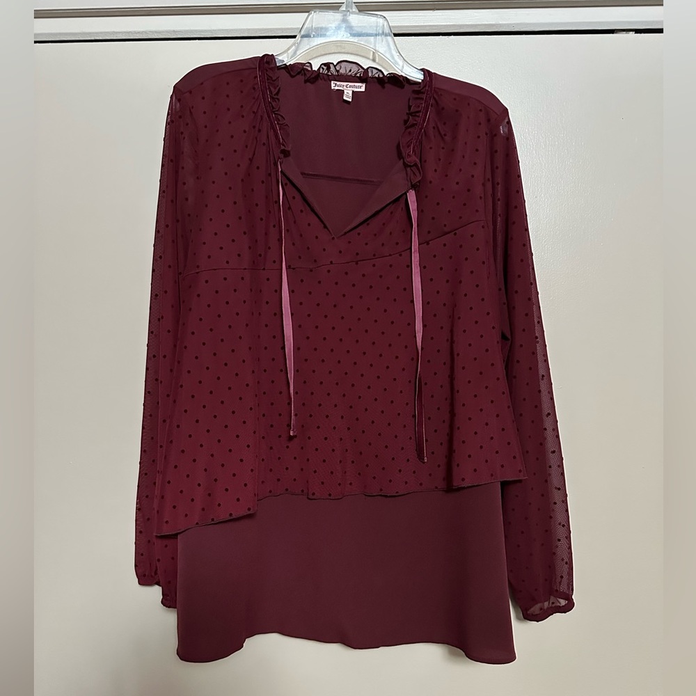 Women's Juicy Couture Layered Flounce Blouse - Size XL